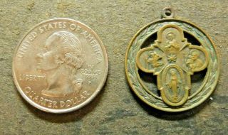 Antique Bronze Four Way Medal 3