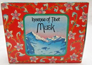 Vintage Incense Of Tibet Musk W/ 6 Cones Ny Usa Room Deodorant Box