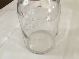 Vintage Half 1/2 Gallon Clear ATLAS STRONG SHOULDER MASON Canning Jar 3