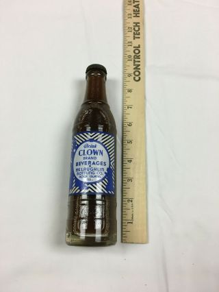Clown Brand Beverage Bottle (with Contents) - Rock Island,  Illinois
