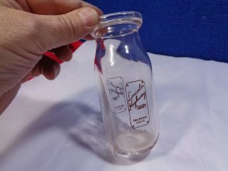 Vintage Dairy Glass Milk Bottle 8.  Lincoln Hwy Dairy
