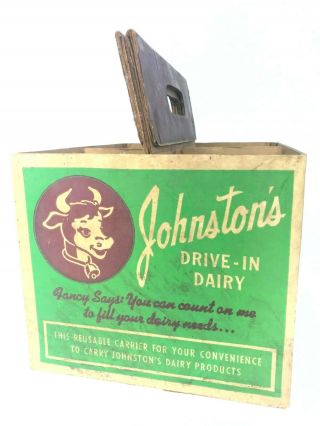 Johnston ' s Drive - In Milk Box Hold 4 - Half Gallon Jars 2