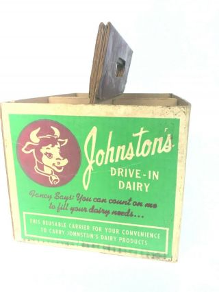 Johnston ' s Drive - In Milk Box Hold 4 - Half Gallon Jars 3