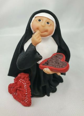 Sister Folk Abbey Press Nun Heart Chocolates Figurine Sweet Temptation 42643