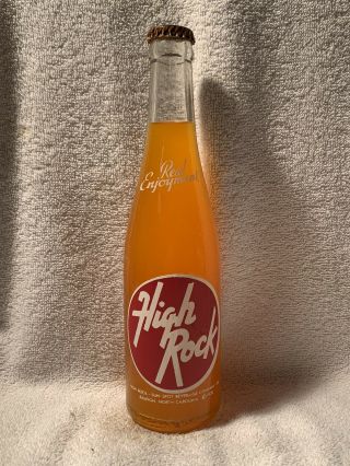 Full 10oz High Rock Orange Soda Acl Soda Bottle Raleigh,  N.  C.