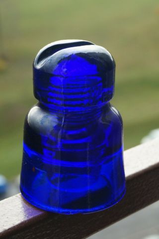 Rich Cobalt Blue Glass Insulator Cd 565.  1 Made In Ussr Soviet Russian