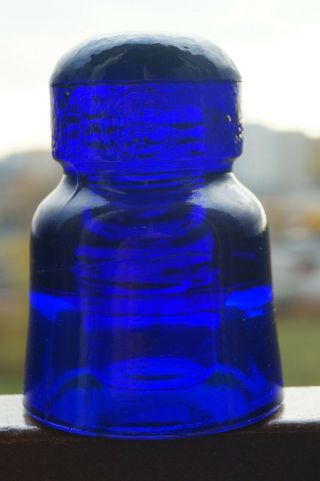RICH Cobalt Blue Glass Insulator CD 565.  1 made in USSR Soviet Russian 2