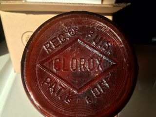 Vintage Brown Glass Clorox Bottle w/Cap 1 Gallon 2