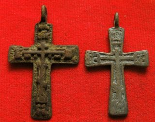 Ancient Bronze Crosses Middle Ages