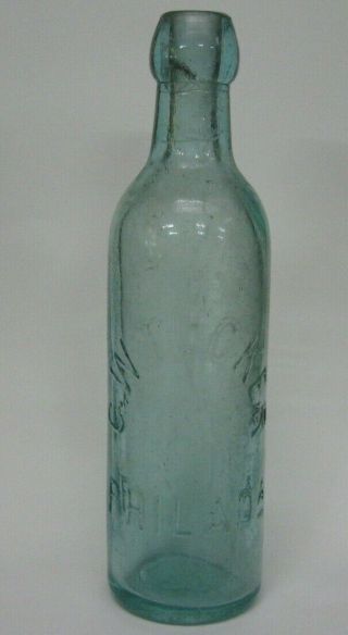 G.  W.  Tucker Philada Blob Top Antique Bottle (philadelphia)