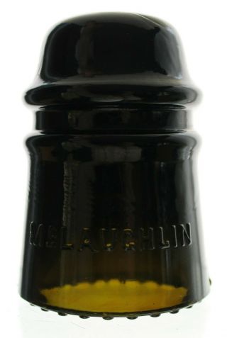 Olive Amber Cd 121 Mclaughlin No 16 Glass Insulator