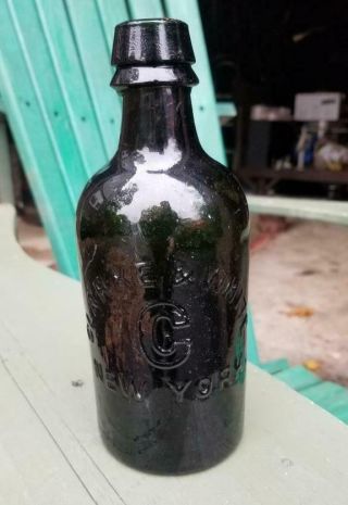 Antique Old Bottle Clarke And White Mineral Water " C "