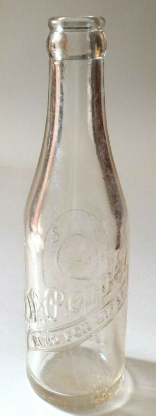 Antique Vintage Dr.  Pepper Good For Life Bot.  Co.  Clear Glass Bottle W/o Lid