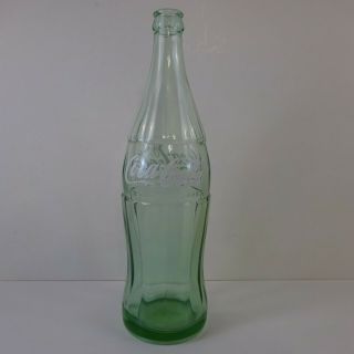 Vintage 1955 Coca Cola Coke Green Glass Bottle 26 Oz Streator,  Il Owens - Illinois