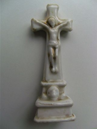 Vintage The Porcelain Crucifix Catholic Cross Of Jesus Christ