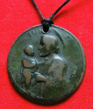 Ancient Bronze Religious Medallion Of The Middle Ages
