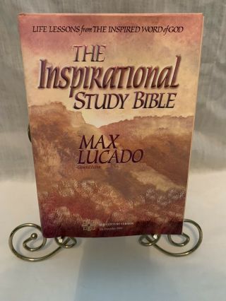 The Inspirational Study Bible By Max Lucado 1995 1st Edition,  Hardcover