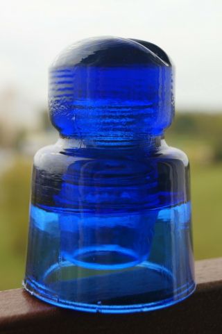 Cobalt Blue Glass Insulator Cd 565.  1 Made In Ussr Soviet Russian