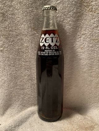 Rare Full 7oz Zetz Root Beer Acl Soda Bottle 7up Orleans - Baton Rouge,  La