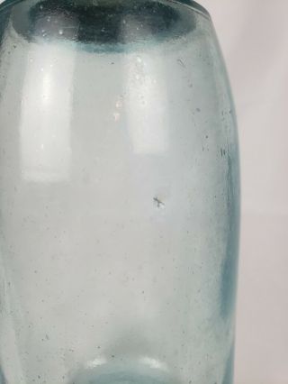 Antique Mason ' s 1/2 Gallon Fruit Jar Hero Cross Patent Nov 30th 1858 w Zinc Lid 3