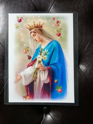 Holy Sacramental,  Laminated Photo Of The Queen Of Roses ",  From George Anderson 
