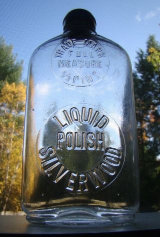 Antique Silverwood Liquid Polish 1/2 Pint Bottle - Ground Lip