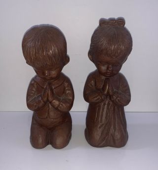 Red Mill Mfg Set Of 2 Praying Girl & Boy Figurines Ml Mamula 1987