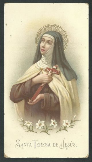Holy Card Antigua De Santa Teresa De Jesus Image Pieuse Estampa
