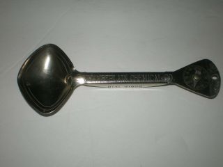 Antique Metal Adv.  Medicine Spoon/chamberlain Chemical Co.  /clock Device For Next