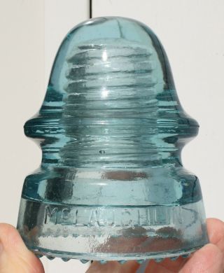 Unique Shade Powder Blue Cd 162 Mclaughlin No 19 Glass Insulator