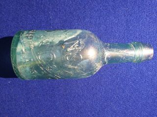 Johnston & Co Aqua Squat Bottle Sloppy Glass Philadelphia