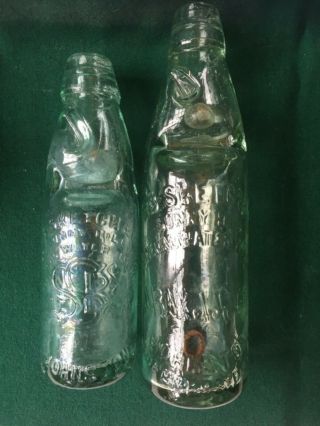 2 Old Codd Bottles S.  B.  Sketch & Co.  Sunny Hill Johnston & Pembrokeshire