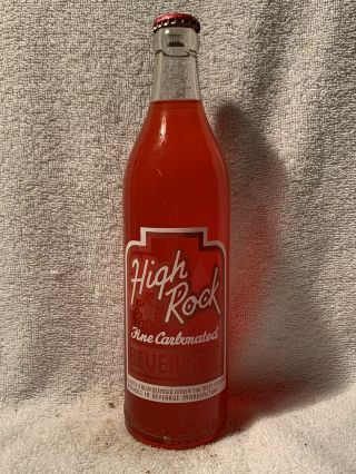 Full 16oz High Rock Strawberry Soda Acl Soda Bottle
