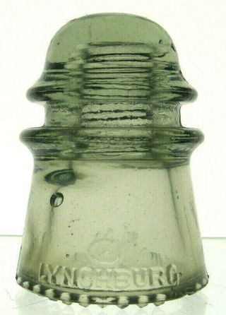 Cd 122 Smoke Lynchburg No.  30 Antique Glass Telegraph Insulator Scarce