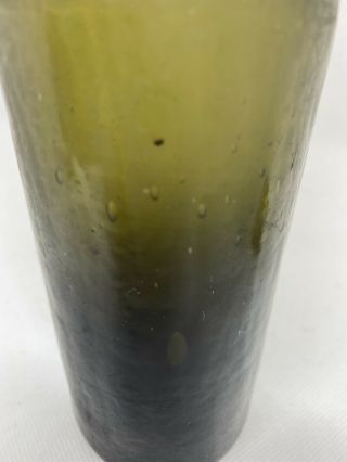 Antique Dark Green Glass Bottle - Pre 1880 - Shipwreck Find - 3