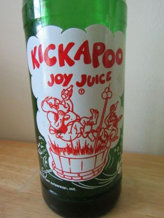 Old Soda Bottle Kickapoo Joy Juice - Dogpatch Recipe - Nugrape Co.