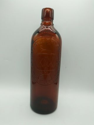 The Duffy Malt Whiskey Company Antique,  Whittled Liquor Bottle Pat.  Aug.  24,  1886