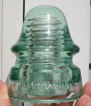 Mis - Spelled,  Unlisted Light Green Cd 162 Mclaughlin No 19 Glass Insulator