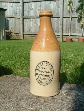 W.  T.  Stoneham The Argyll Sores Abegavenny Ginger Beer / Porter Bottle Welsh.