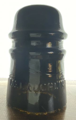 Olive Amber Blackglass Cd 121 Mclaughlin No 16 Glass Insulator