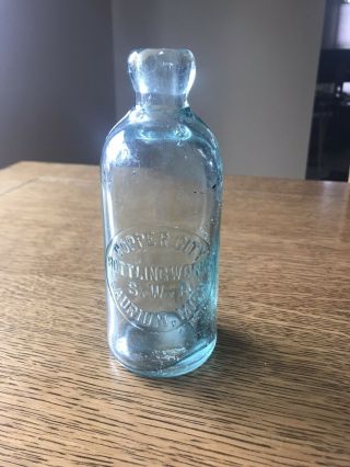 Copper City Laurium Mi.  Michigan Hutchinson Bottle Pre1900