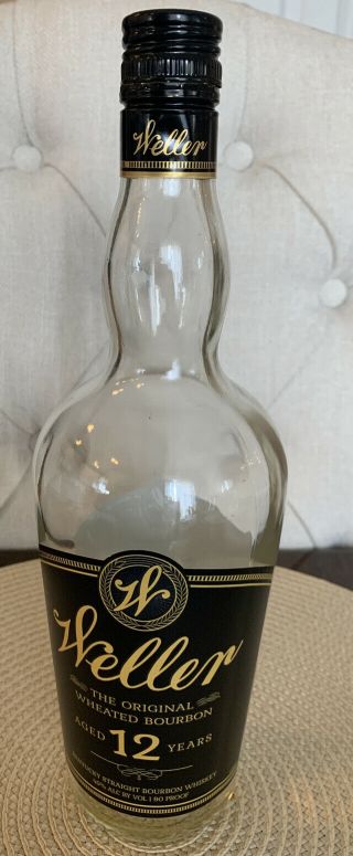 Weller 12 Year Bourbon Whiskey Empty Bottle - 750ml