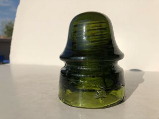 Star Glass Insulator Cd 162 In Olive Green