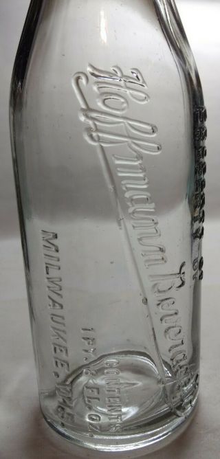 c.  1924 quart Hoffman Milwaukee Wisconsin soda water bottle 2