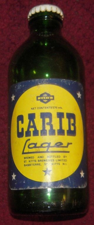 Carib Lager,  275 Ml Beer Bottle,  St.  Kitts Breweries,  Basseterre,  W.  I.
