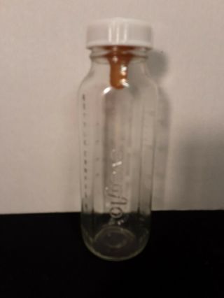 Vintage 1989 Evenflo 8oz Glass Nurser NOS Baby Bottle with Lid 3