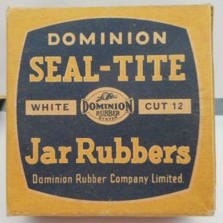 Dominion Seal - Tite White Cut 12 Jar Rubbers Jar Rings,  Full,  12 White Rings
