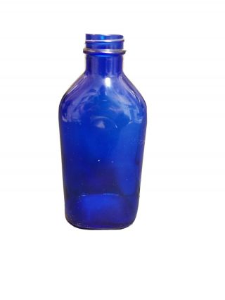 Cobalt Blue Glass Medicine Bottle Phillips Milk Of Magnesia 7 " Vintage
