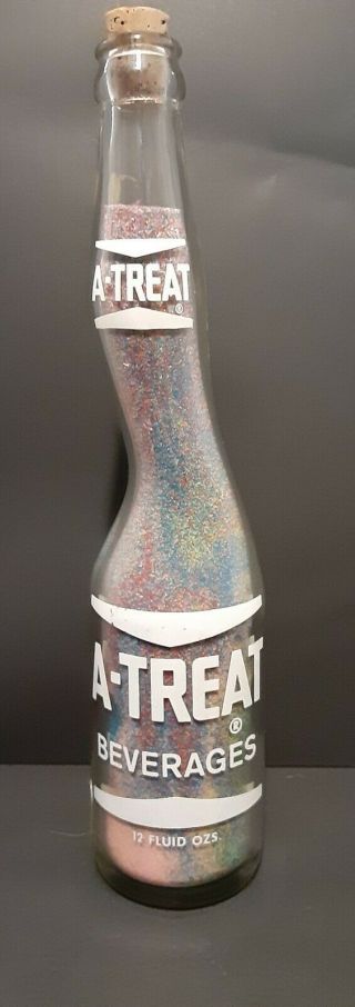 A - Treat Soda Bottle Allentown Pa Stretched Neck Sand Filled