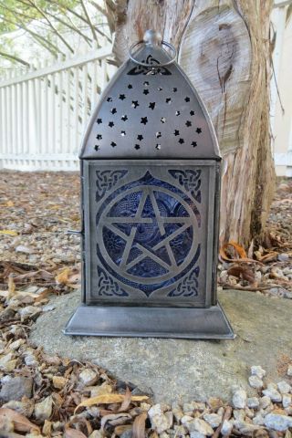 Metal Pentacle Lantern Wicca,  Pagan,  Witch